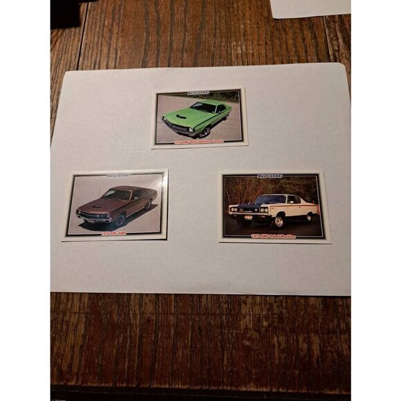 Vintage 1992 Collect A Card Musclecar Trading Cards Lot of 3 AMC Car Cards - Picture 1 of 2